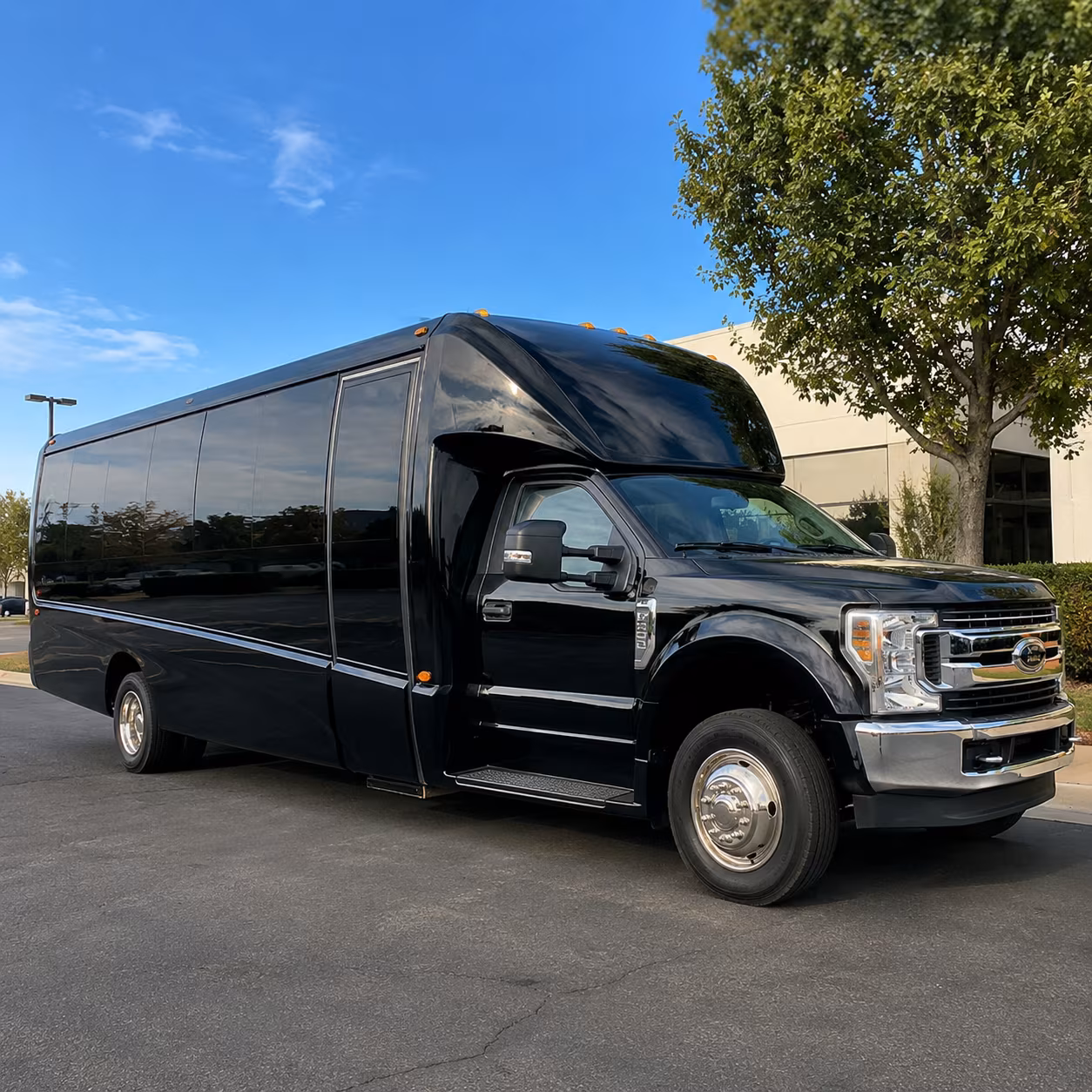 Broken Arrow Airport Shuttle & Transportation party bus exterior
