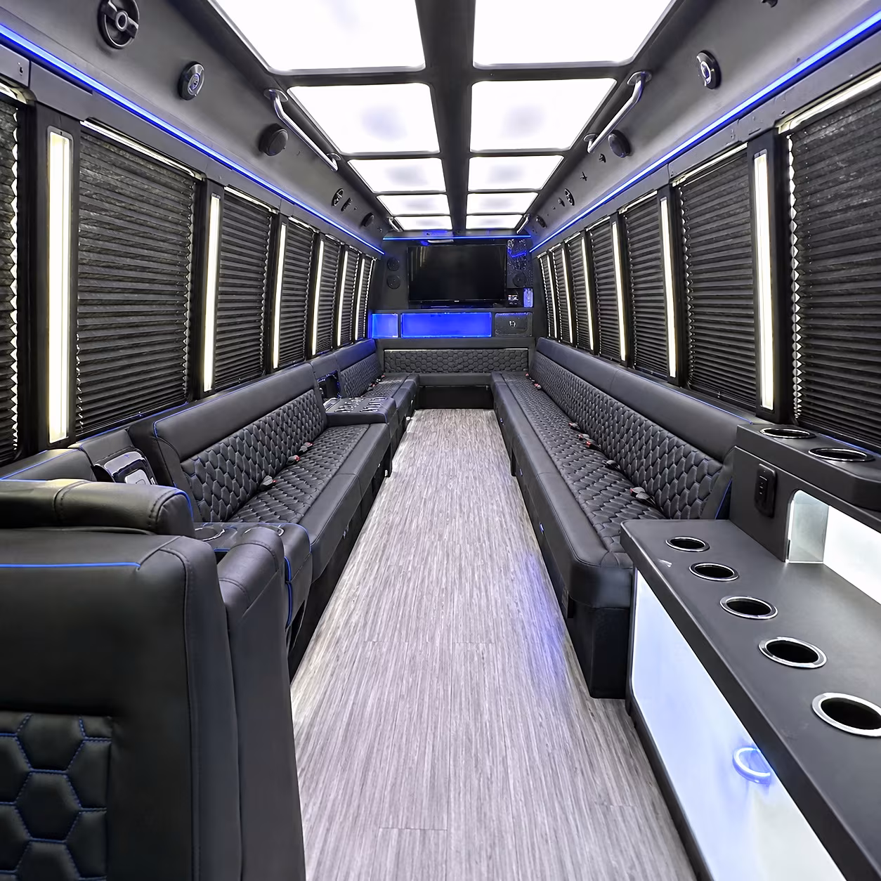 Broken Arrow Concert & Music Festival Transportation party bus interior