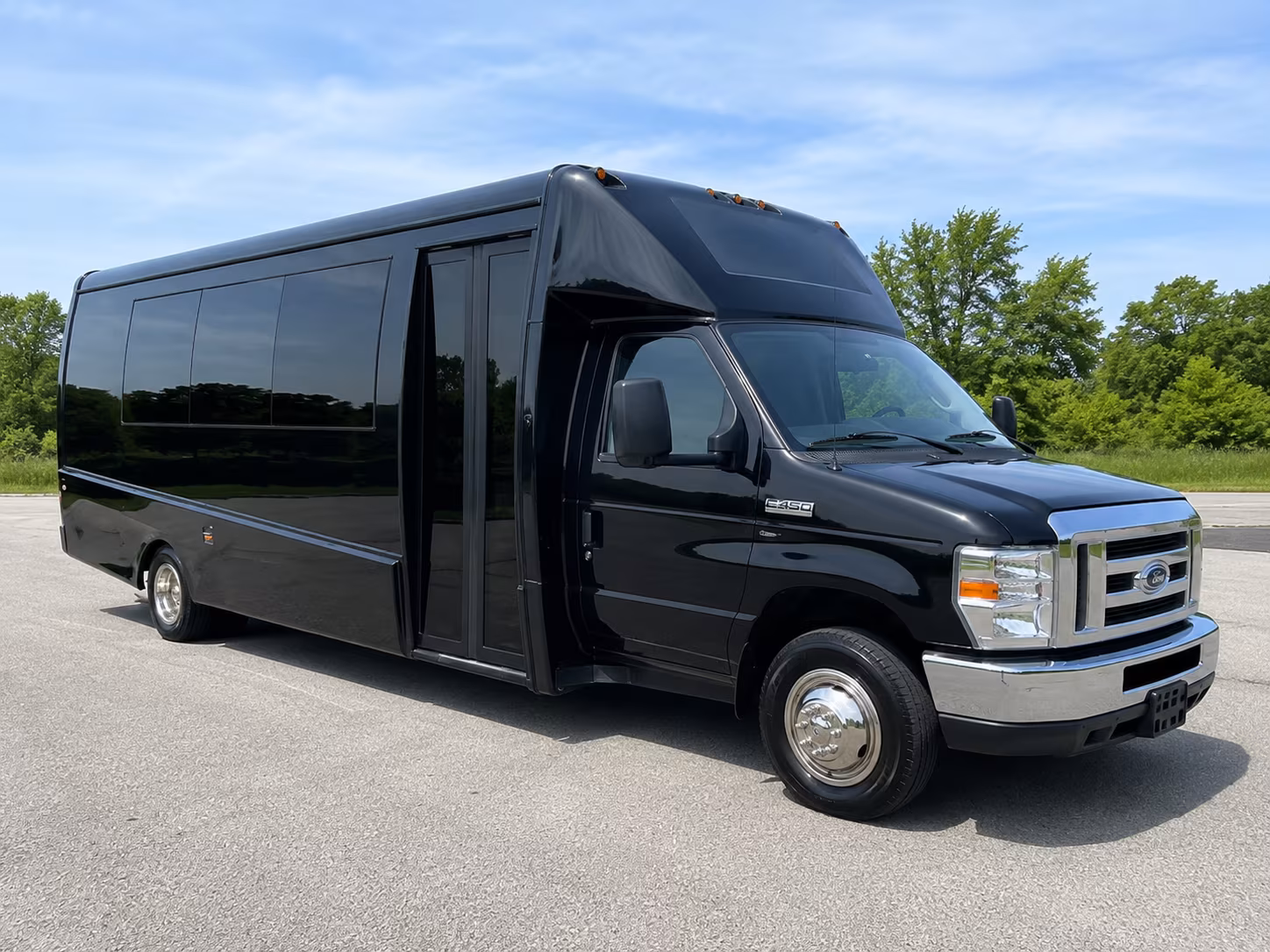 Broken Arrow Corporate Transportation party bus exterior