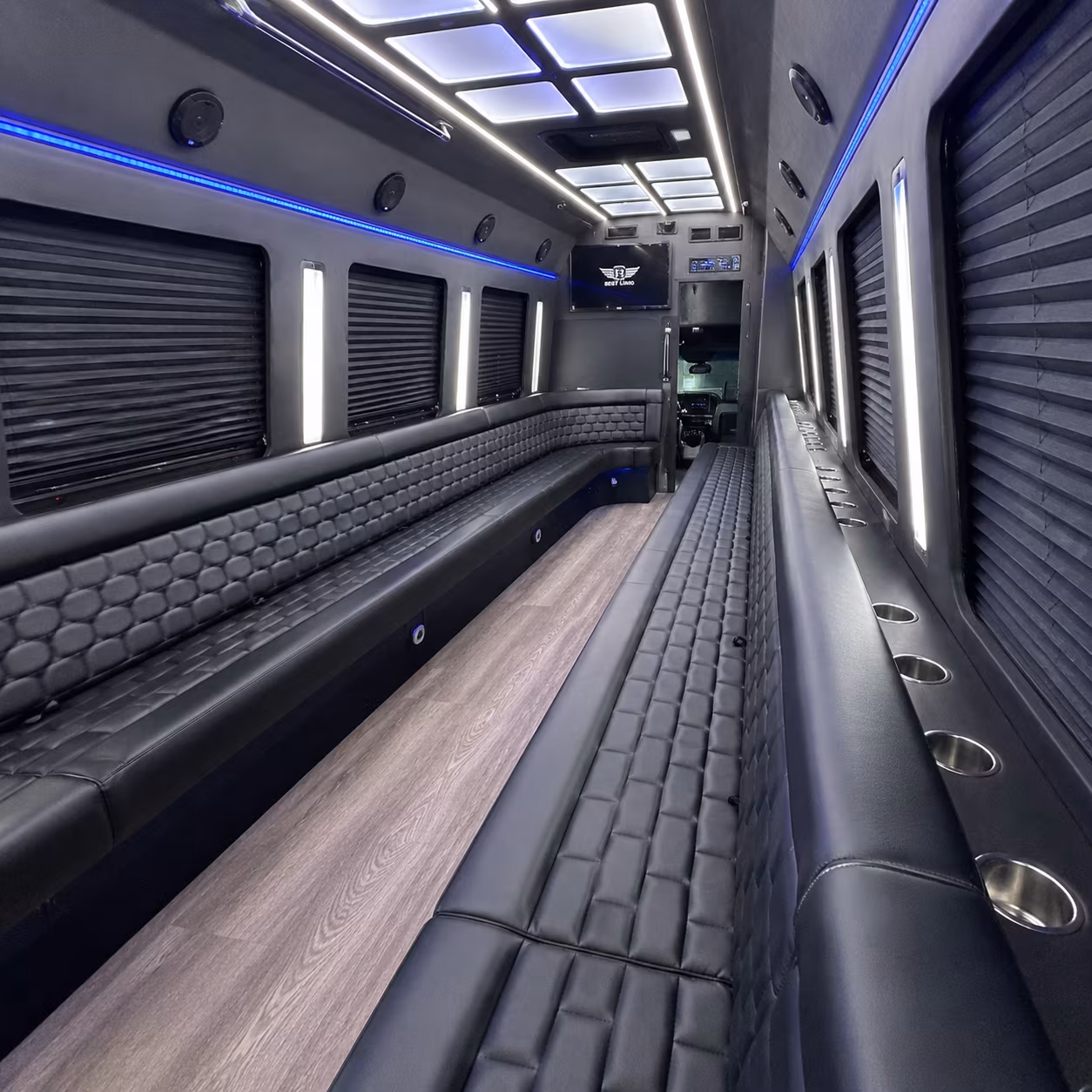 Broken Arrow Private Event Transportation party bus exterior