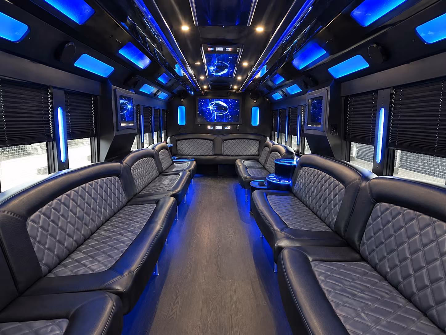 Broken Arrow Private Event Transportation party bus interior