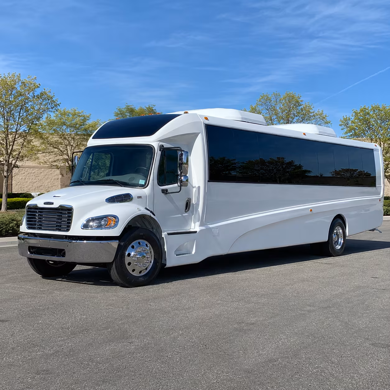Broken Arrow School Event Transportation party bus exterior