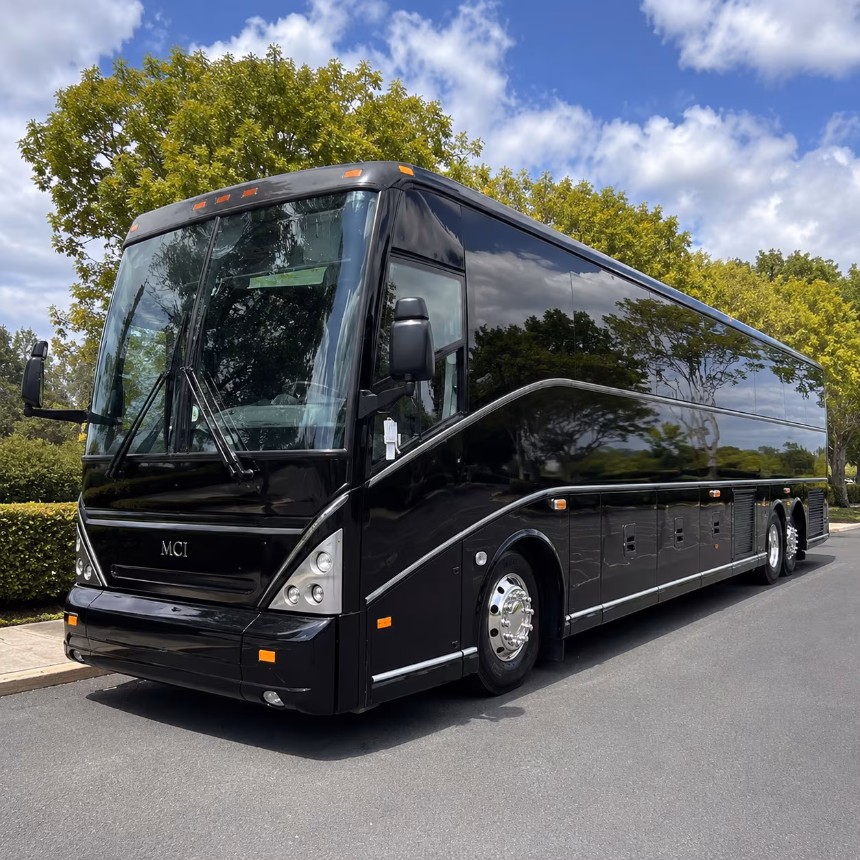 Broken Arrow School Event Transportation party bus exterior