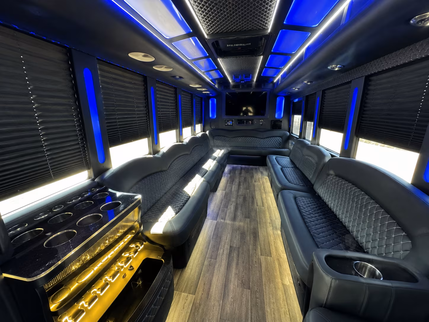 Broken Arrow Wedding Transportation party bus exterior