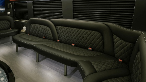 Interior of Broken Arrow Party Bus Company's 14 Passenger Sprinter Limousine in Broken Arrow