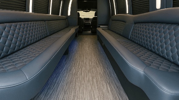 Interior of Charter Bus Company Joplin's 20 Passenger Party Bus in Joplin