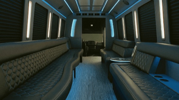 Interior of Charter Bus Company Joplin's 28 Passenger Party Bus in Joplin