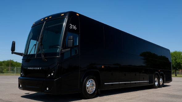 Exterior of Charter Bus Company Midwest City's 40 Passenger Party Bus in Midwest City